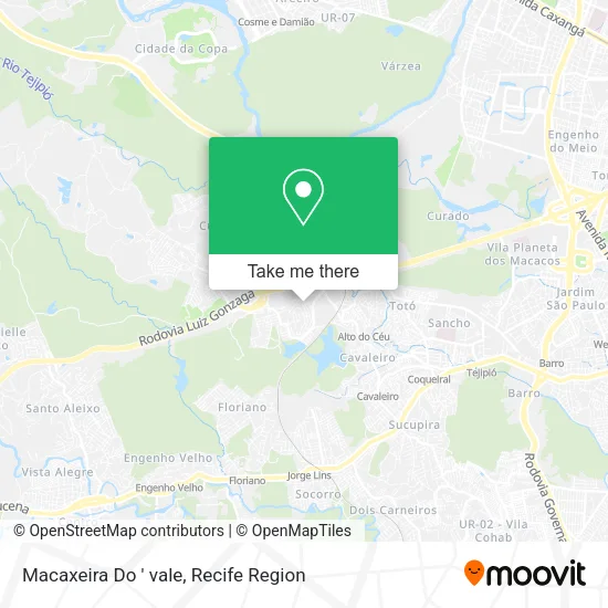 Macaxeira Do ' vale map