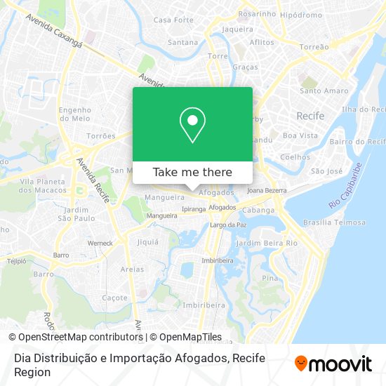 Dia Distribuição e Importação Afogados map