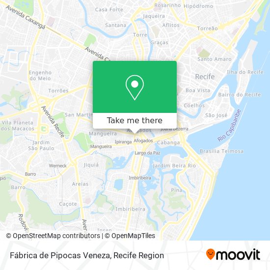 Mapa Fábrica de Pipocas Veneza