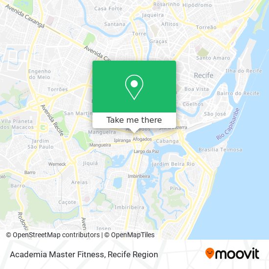 Mapa Academia Master Fitness