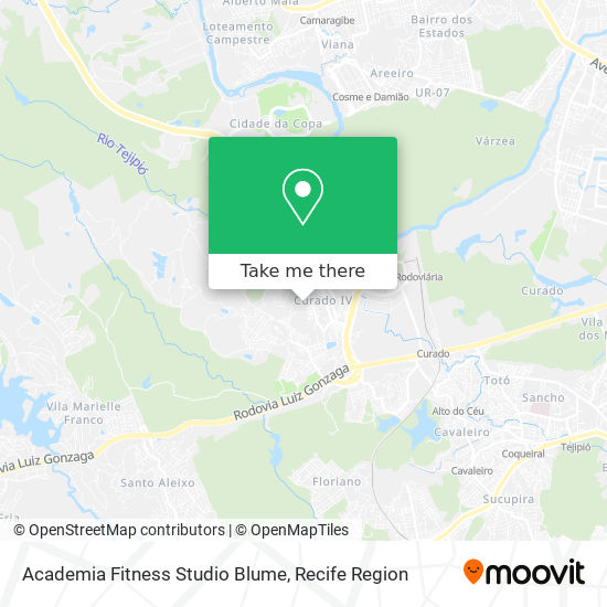 Mapa Academia Fitness Studio Blume