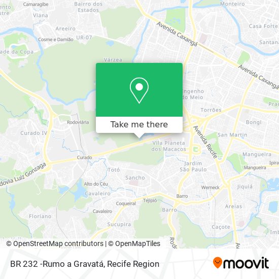 BR 232 -Rumo a Gravatá map