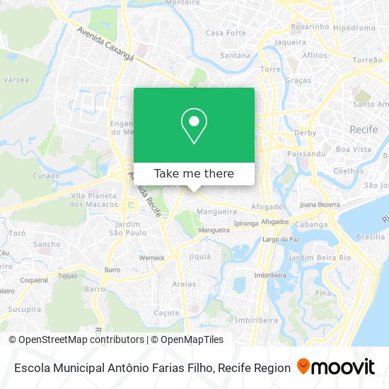 Mapa Escola Municipal Antônio Farias Filho
