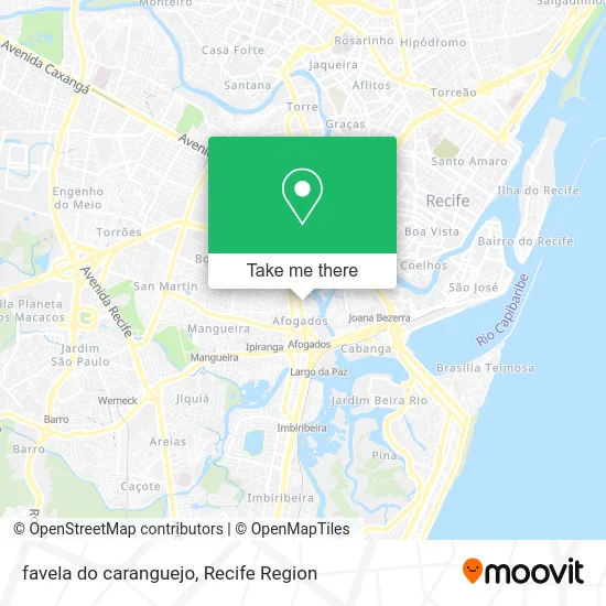 favela do caranguejo map