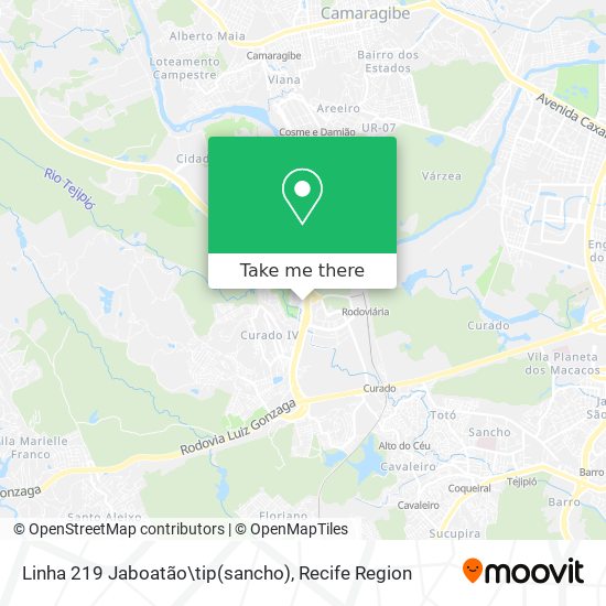 Linha 219 Jaboatão\tip(sancho) map