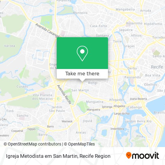 Igreja Metodista em San Martin map