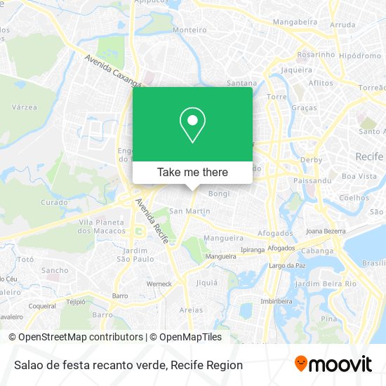 Salao de festa recanto verde map