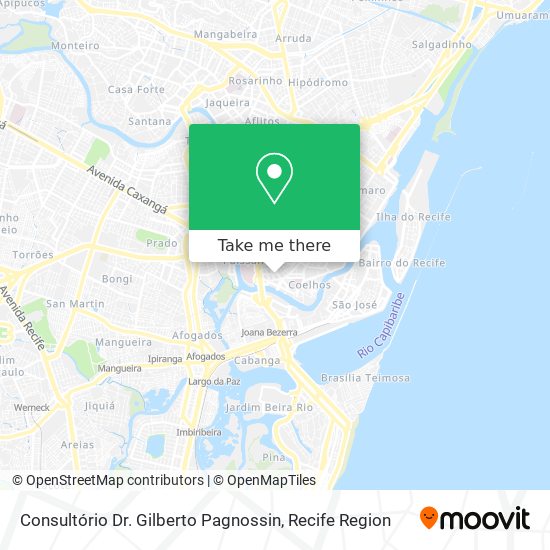Consultório Dr. Gilberto Pagnossin map
