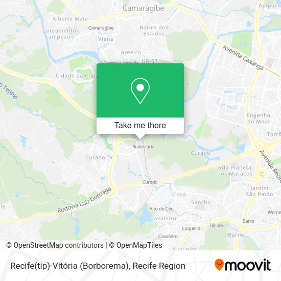 Recife(tip)-Vitória (Borborema) map