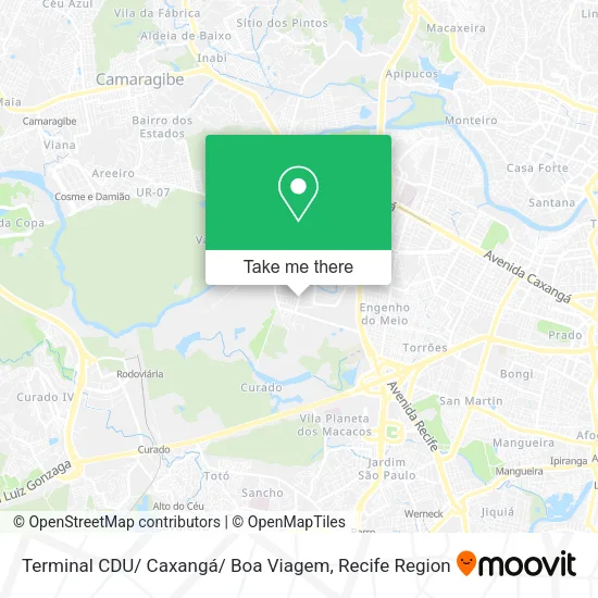 Mapa Terminal CDU/ Caxangá/ Boa Viagem
