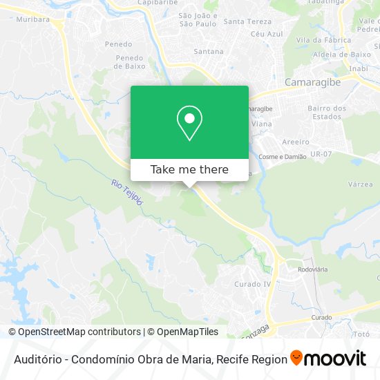 Auditório - Condomínio Obra de Maria map