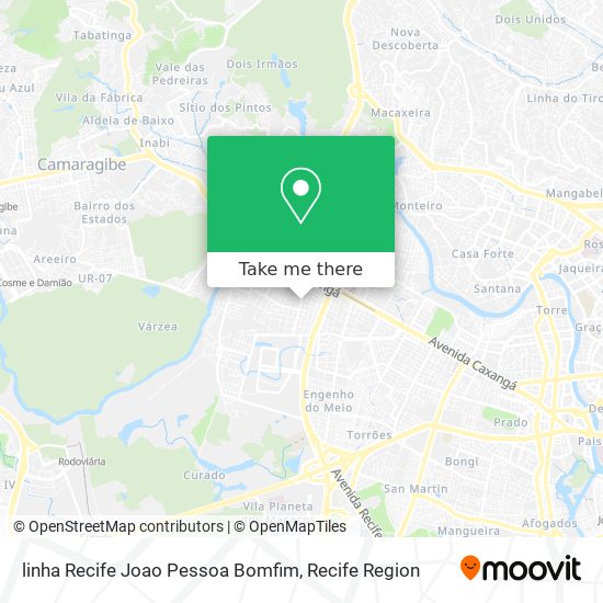 linha Recife Joao Pessoa Bomfim map