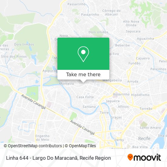 Linha 644 - Largo Do Maracanã map