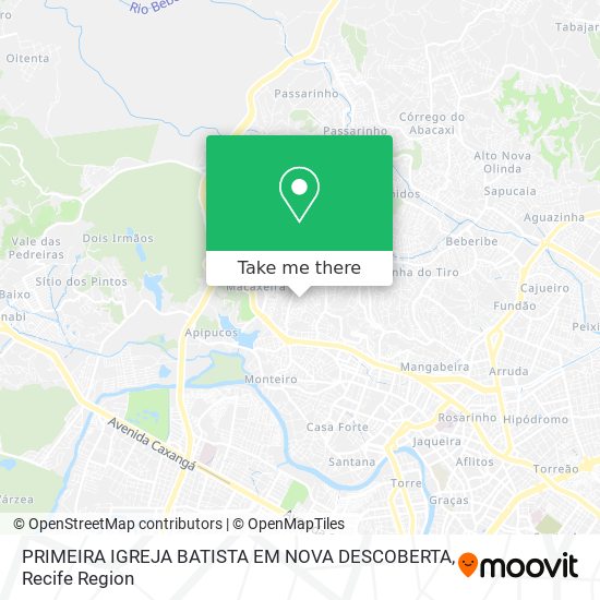 PRIMEIRA IGREJA BATISTA EM NOVA DESCOBERTA map
