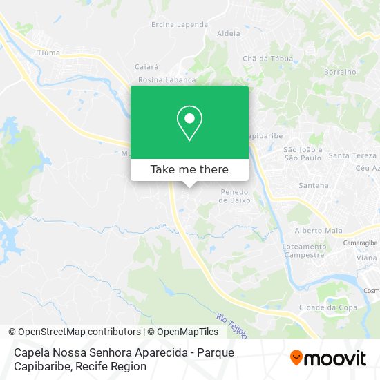 Capela Nossa Senhora Aparecida - Parque Capibaribe map
