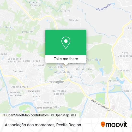 Associação dos moradores map