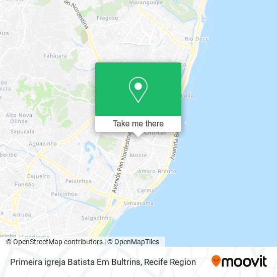 Primeira igreja Batista Em Bultrins map