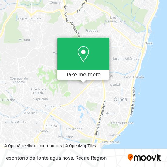 escritorio da fonte agua nova map