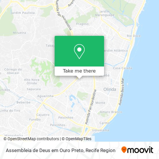 Assembleia de Deus em Ouro Preto map