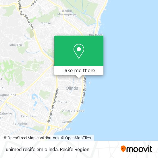 unimed recife em olinda map