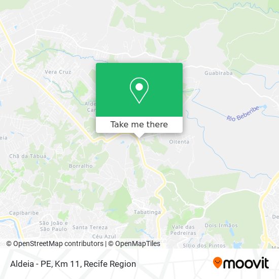 Aldeia - PE, Km 11 map