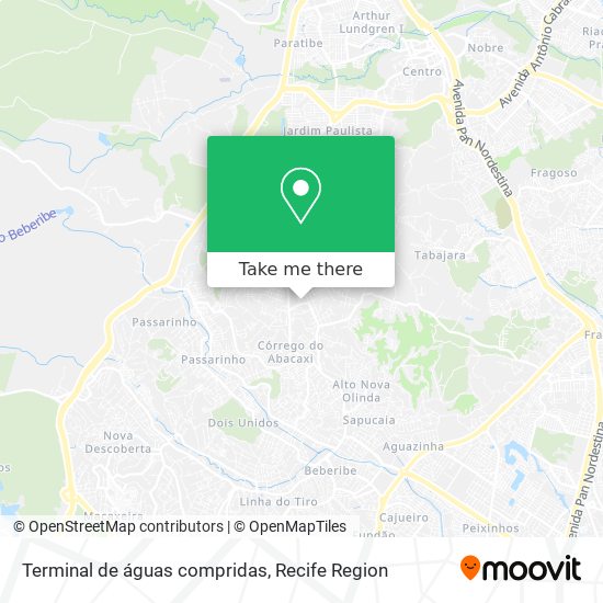 Terminal de águas compridas map