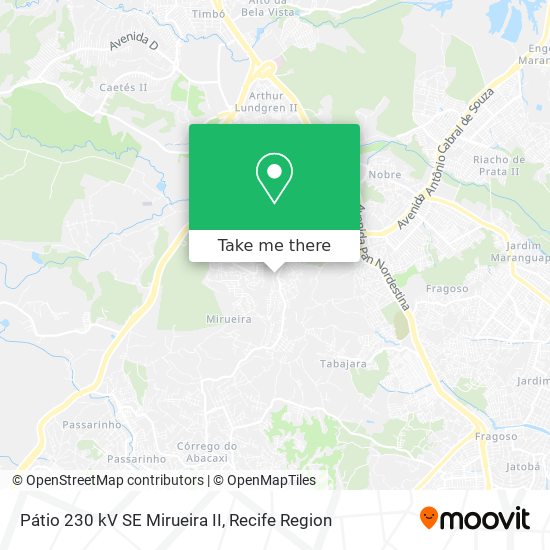 Pátio 230 kV SE Mirueira II map