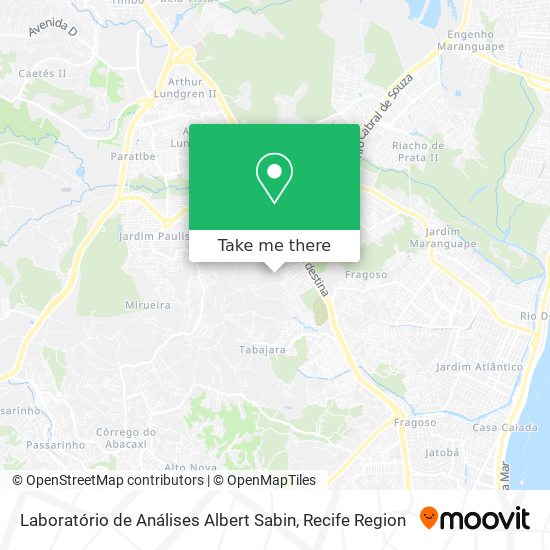 Laboratório de Análises Albert Sabin map
