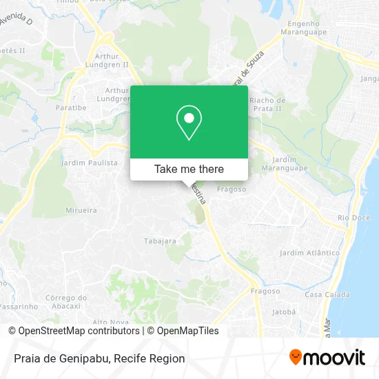 Praia de Genipabu map