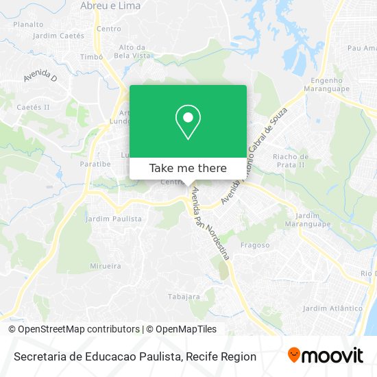 Secretaria de Educacao Paulista map