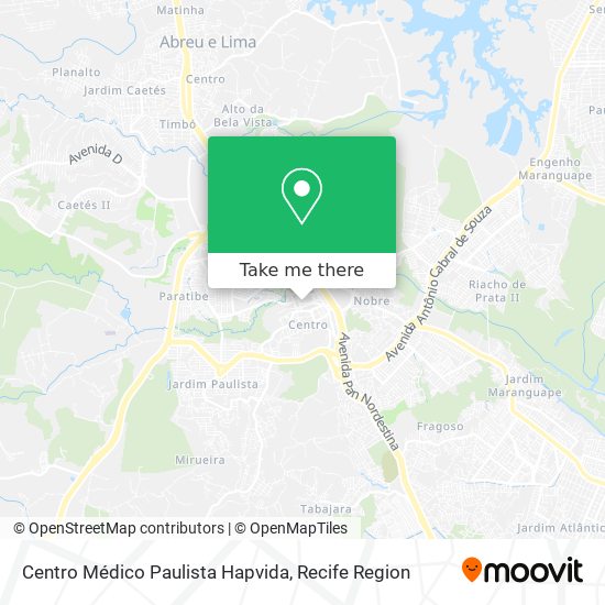 Centro Médico Paulista Hapvida map