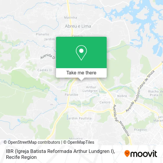 IBR (Igreja Batista Reformada Arthur Lundgren I) map