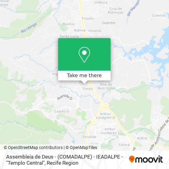 Assembleia de Deus - (COMADALPE) - IEADALPE - "Templo Central" map