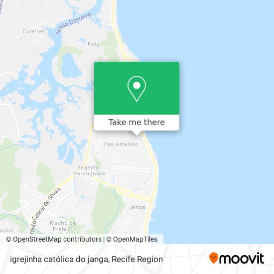 igrejinha católica do janga map