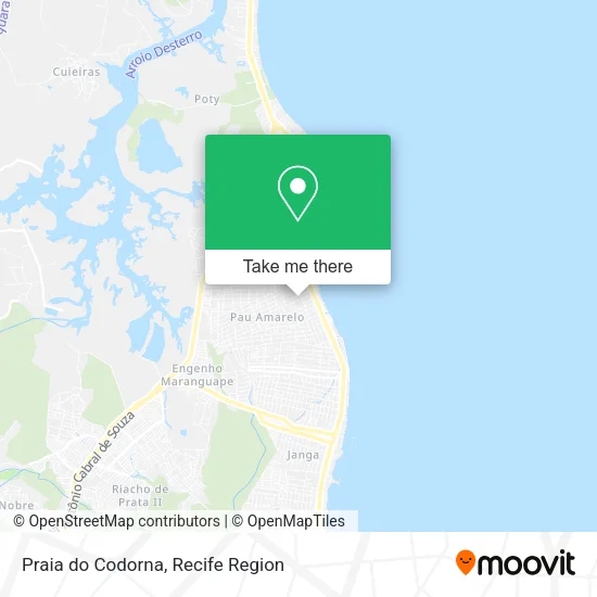 Praia do Codorna map