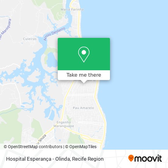 Hospital Esperança - Olinda map