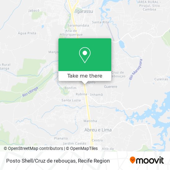 Posto Shell/Cruz de rebouças map