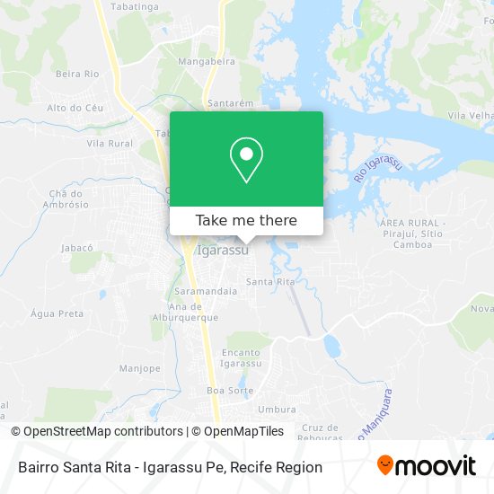 Bairro Santa Rita - Igarassu Pe map