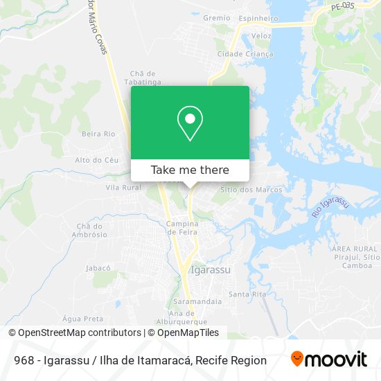968 - Igarassu / Ilha de Itamaracá map