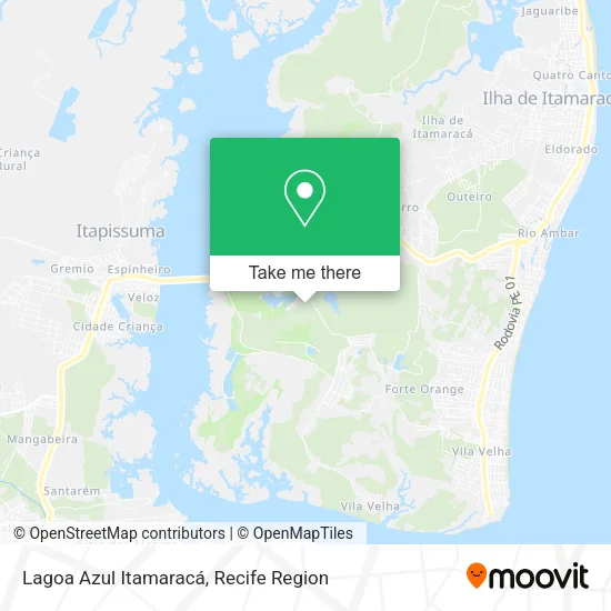 Lagoa Azul Itamaracá map