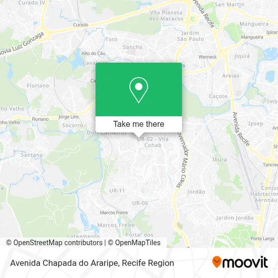 Avenida Chapada do Araripe map