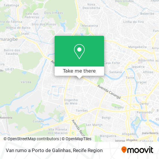 Van rumo a Porto de Galinhas map