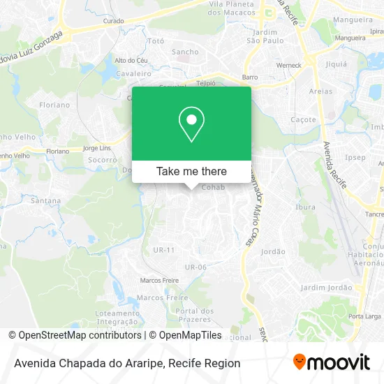 Avenida Chapada do Araripe map