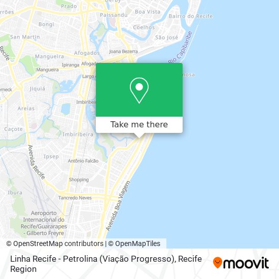 Linha Recife - Petrolina (Viação Progresso) map