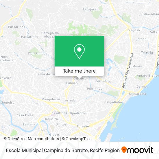 Mapa Escola Municipal Campina do Barreto