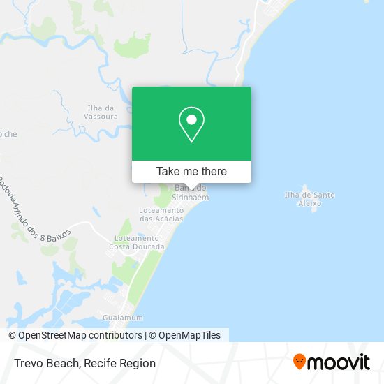 Trevo Beach map