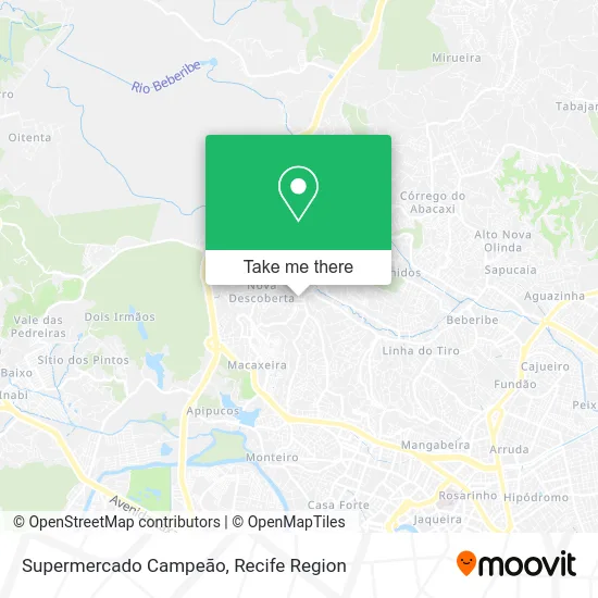 Supermercado Campeão map