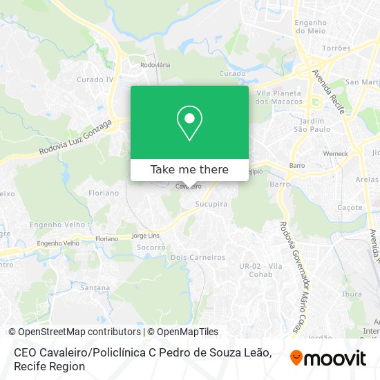 Mapa CEO Cavaleiro / Policlínica C Pedro de Souza Leão