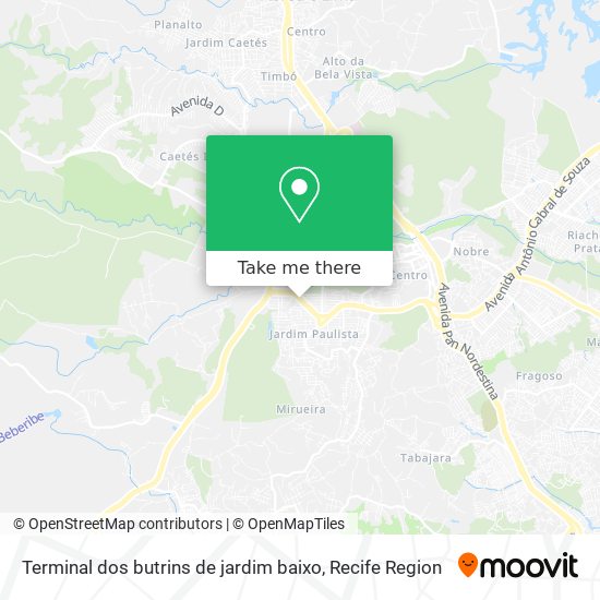 Terminal dos butrins de jardim baixo map