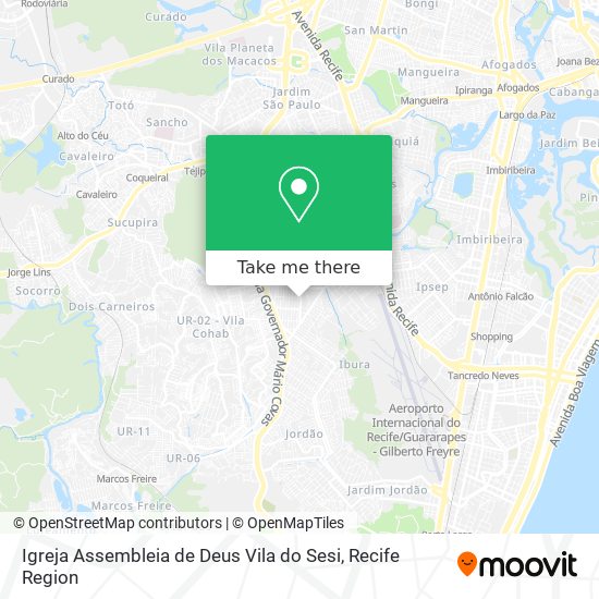 Mapa Igreja Assembleia de Deus Vila do Sesi